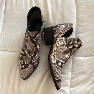Marc Fisher Snakeskin Heeled Boots